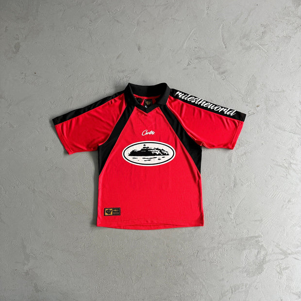 Corteiz Alcatraz Football Jersey 'Red'