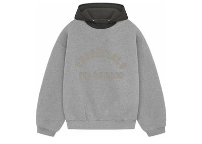 Fear of God Essentials Nylon Fleece Hoodie Dark Heather Oatmeal/Ink